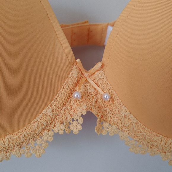 Marie Jo Christy Bra Padded Heartshape Size 32B Mango Orange - Picture 9 of 15